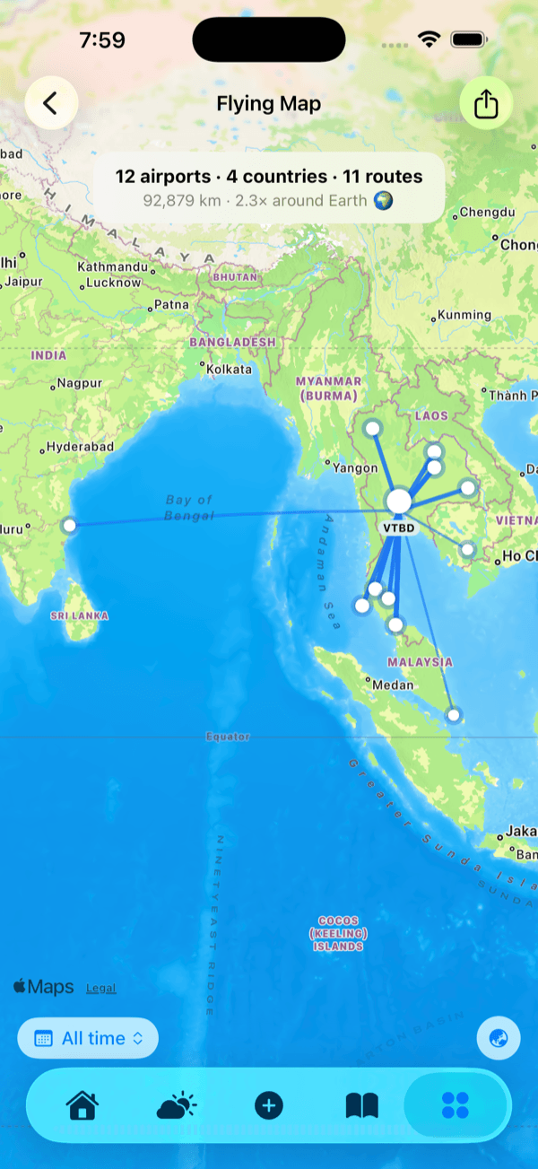 Flying map